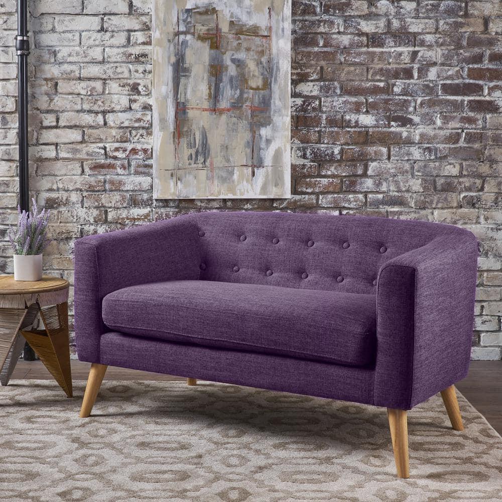 Bridie Mid-Century Loveseat Muted Purple - Christopher Knight Home: Stylish 2-Seater, Polyester Upholstery, Hardwood Frame