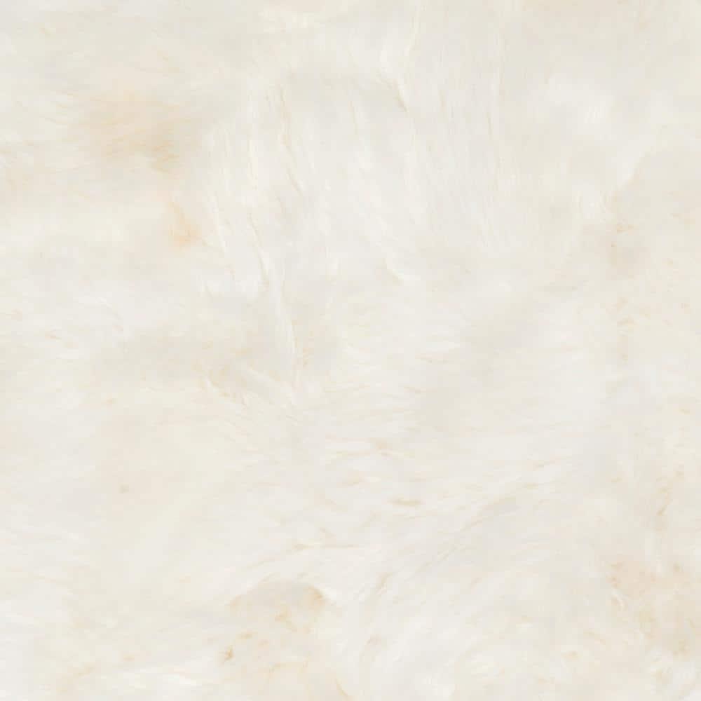 Sheep Skin SHS211 Hand Woven Accent Rug - Natural/White - 2'x3' - Safavieh.