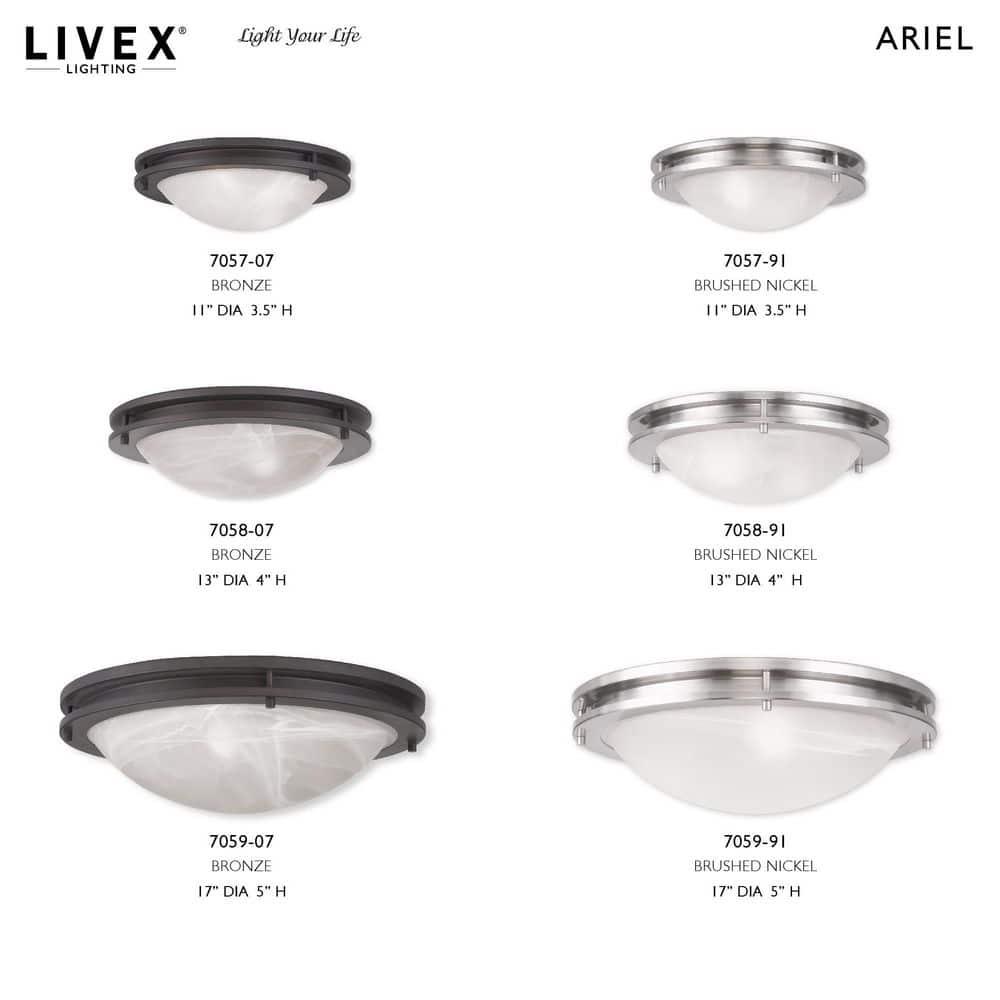 Livex Lighting Ariel 2 - Light Flush Mount in  Bronze