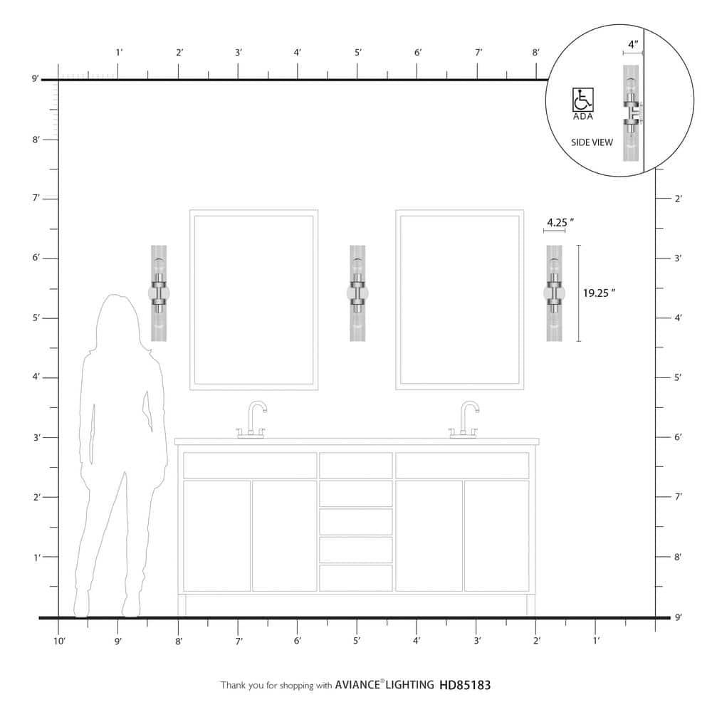 Livex Lighting Ludlow 2 - Light Vanity in  Brushed Nickel