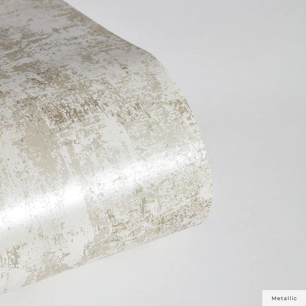 Tempaper & Co. Distressed Gold Removable Peel and Stick Wallpaper, Pearl Leaf, 28 sq ft