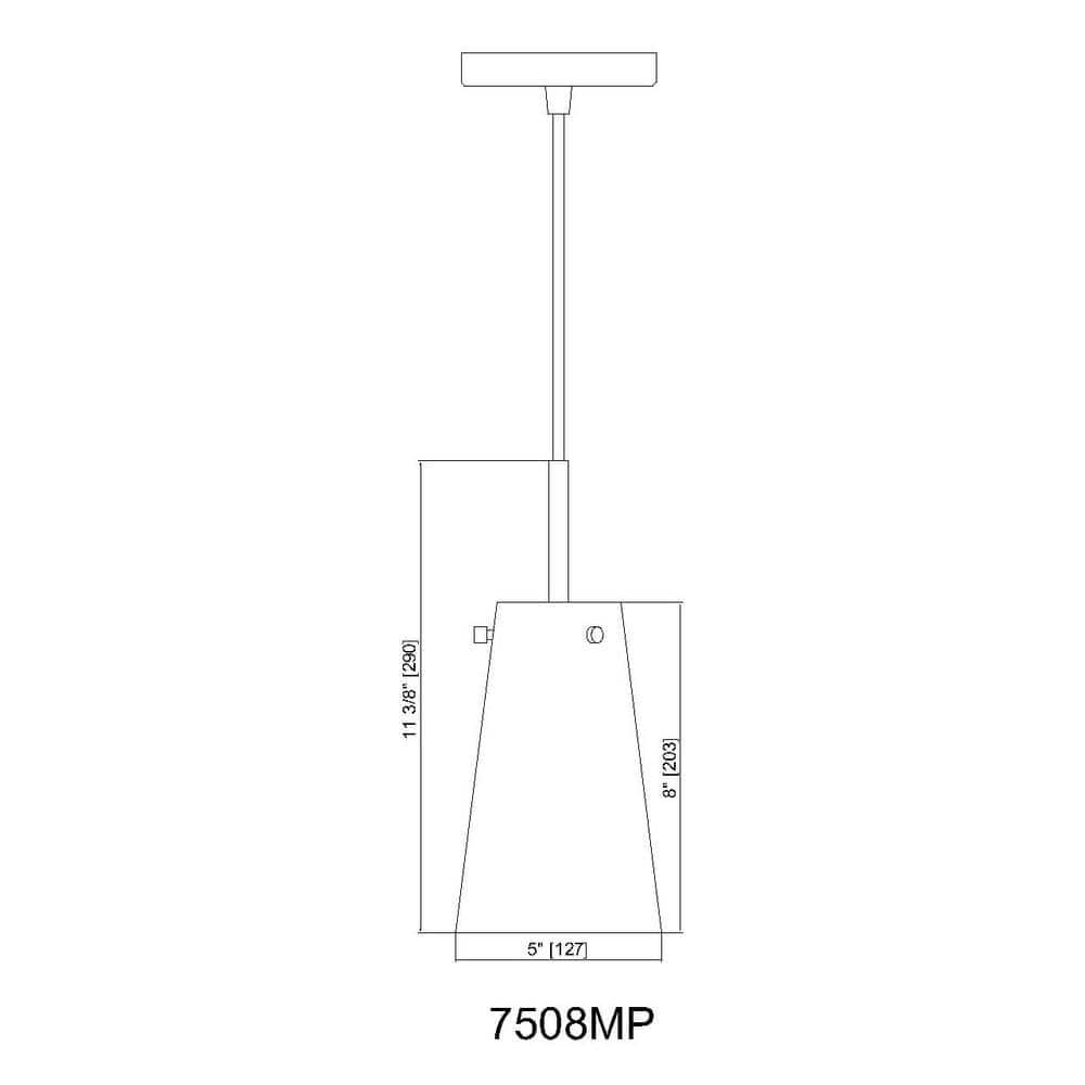 Z-Lite Kira 1 - Light Pendant in  Matte Black