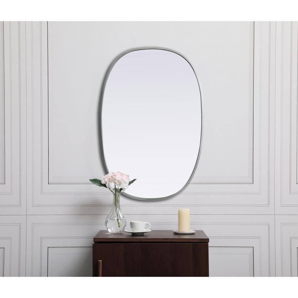 Sabine Metal Curved Oval Wall Mirror