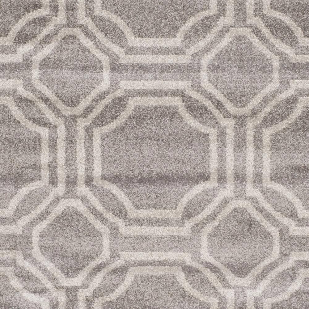 Amherst AMT411 Power Loomed Area Rug - Grey/Light Grey - 5'x5' - Safavieh.