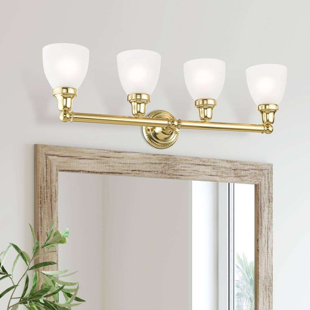 Livex Lighting Classic 4 - Light Vanity in  Polished Brass