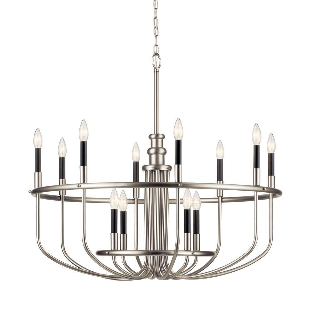 Kichler Lighting Capitol Hill 2 - Light Chandelier in  Brushed Nickel