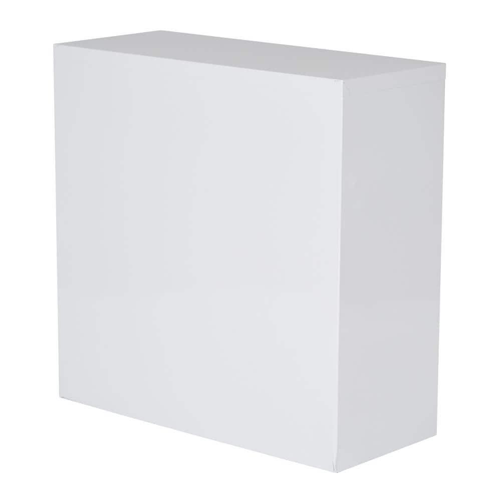 OSP Home Furnishings Metal Bookcase in White Finish