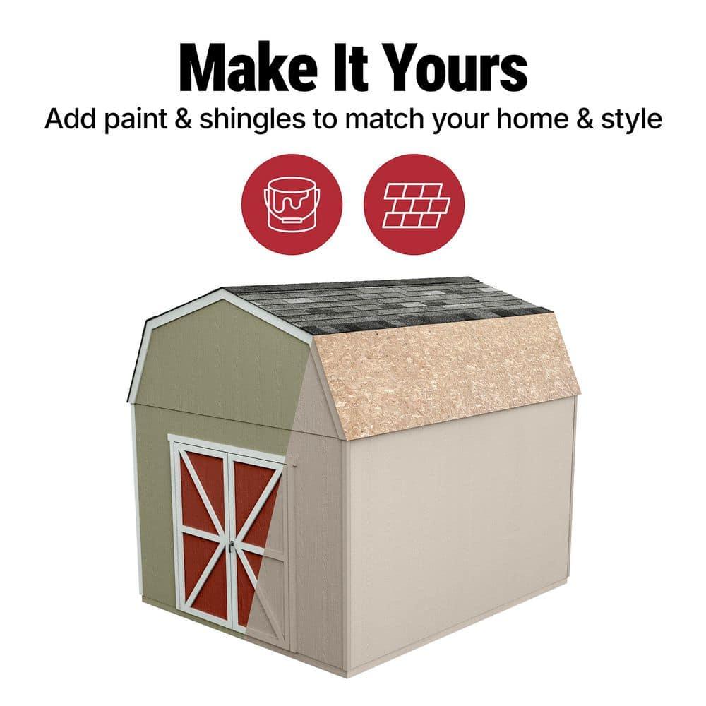 Handy Home Braymore 10 ft. W x 14 ft. D Wood Storage Shed With Floor