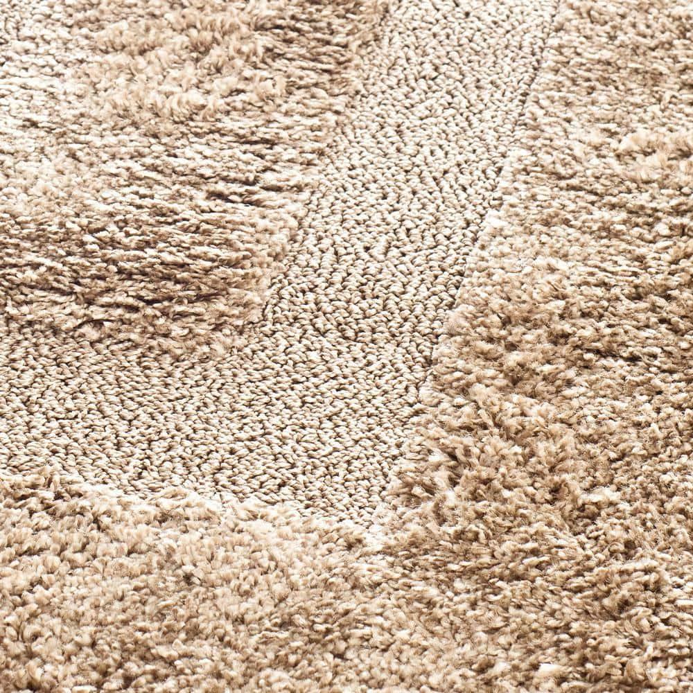 SAFAVIEH Florida Mason Bordered Shag Area Rug, Beige, 8'6" x 12'