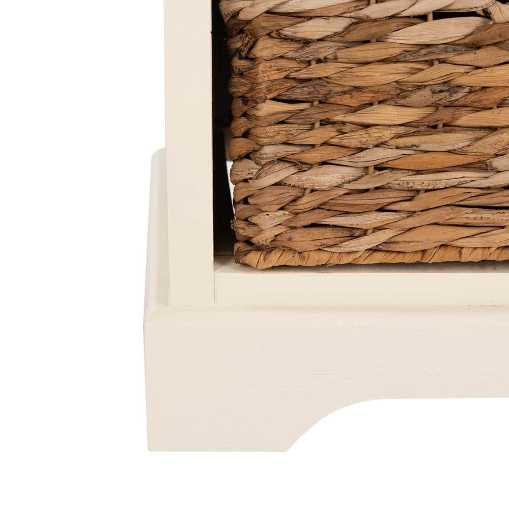 Raven Storage Unit - AMH5703 - Distressed Cream - Safavieh Couture