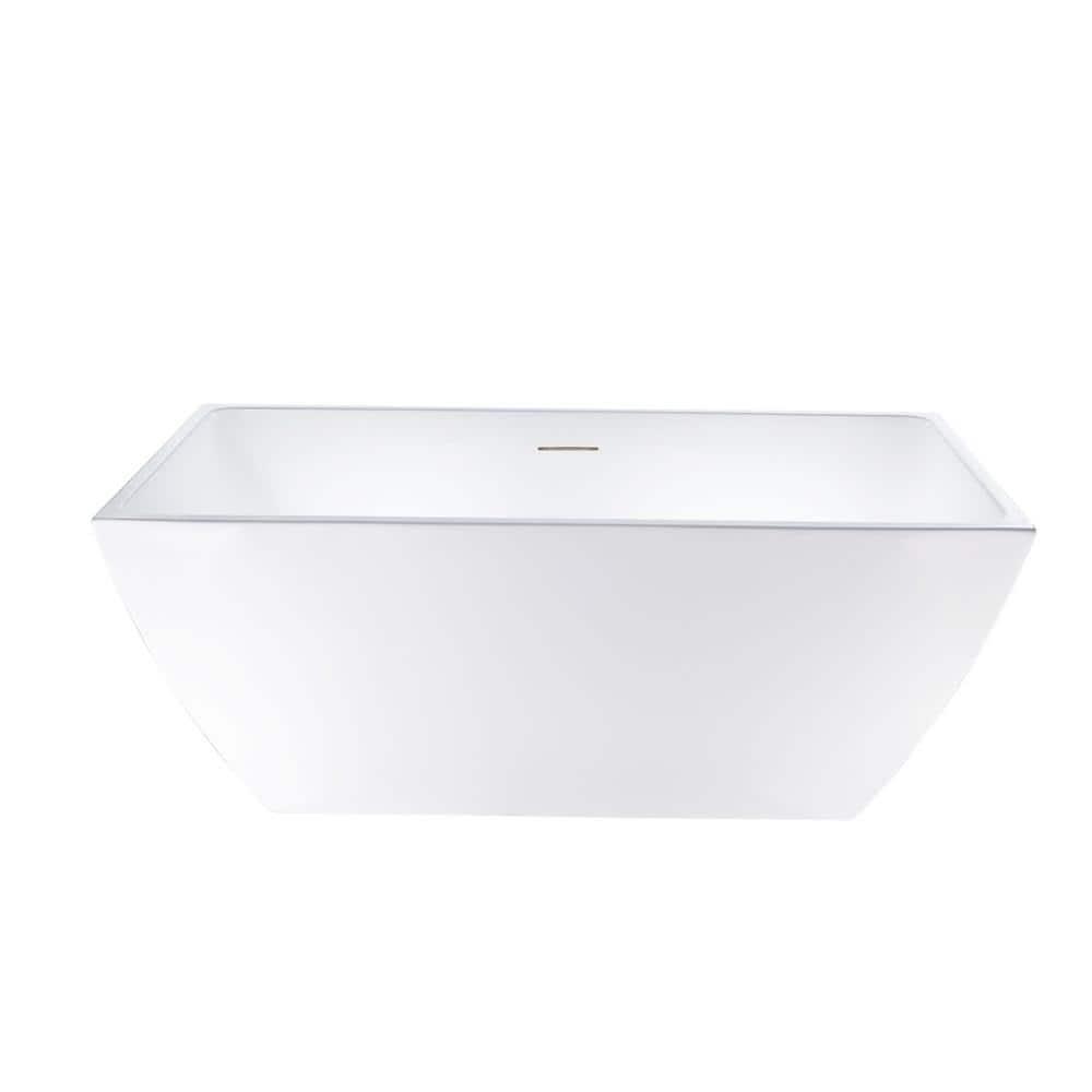 Lydia 59" x 30" Freestanding Soaking Bathtub