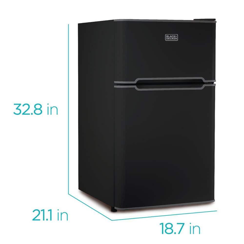 BLACK+DECKER Black + Decker 3.1 cu. ft. Freestanding Mini Fridge with Freezer