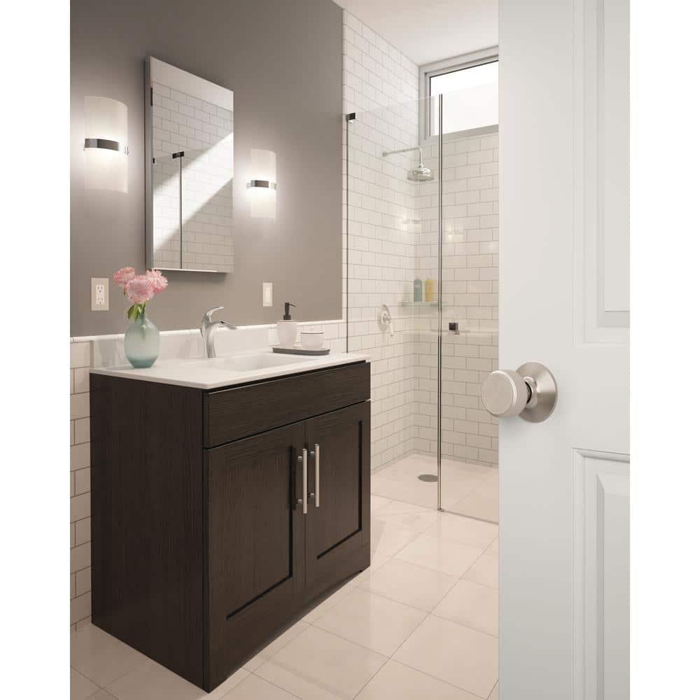 Schlage F10 BWE 619 Bowery Door Knob, Hall & Closet Passage Lock, Satin Nickel