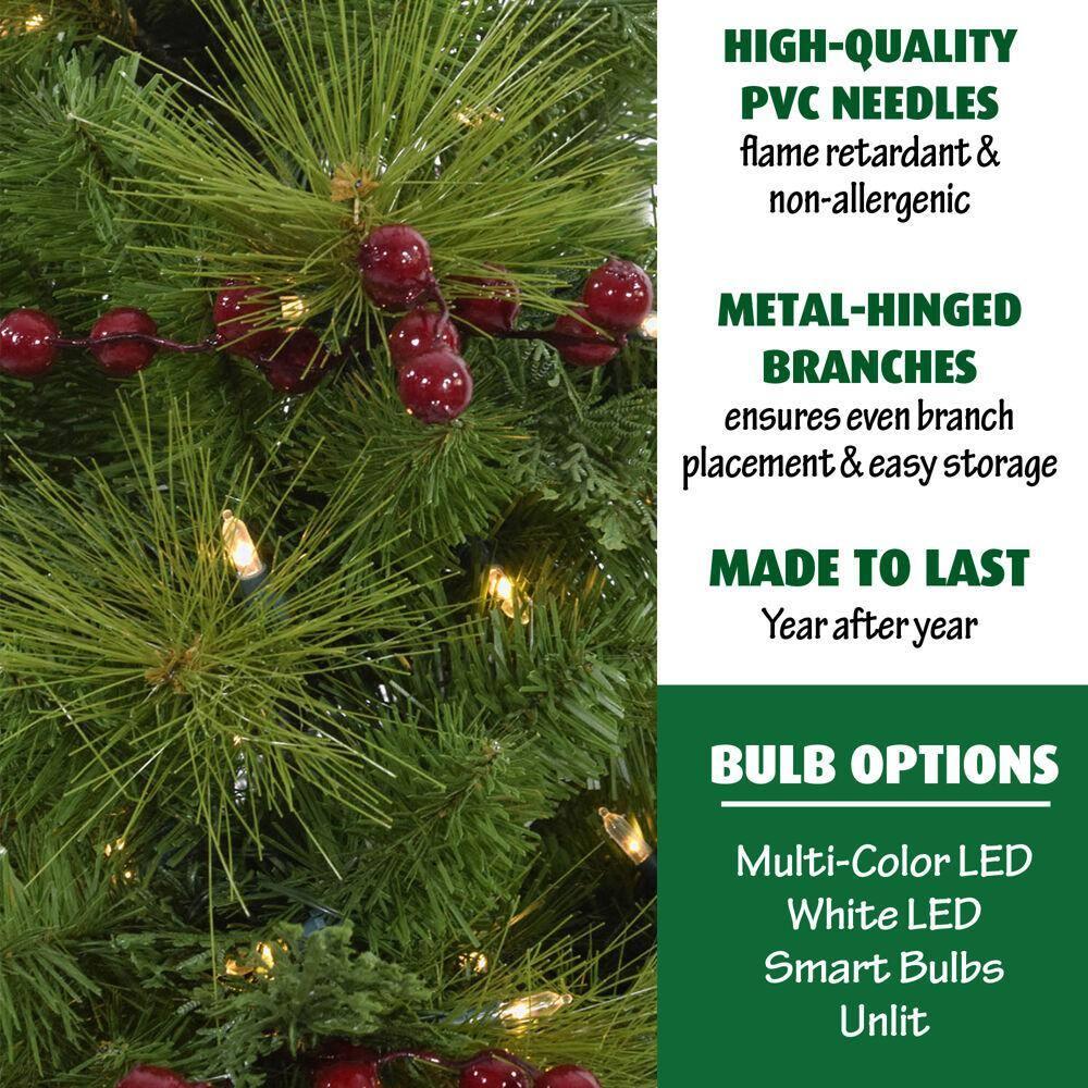 Fraser Hill Farm 2-ft. Newberry Pine Artificial Tree with Battery-Operated LED String Lights
