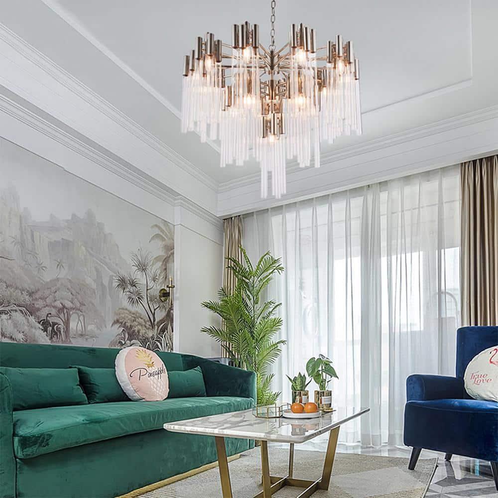 Davina I 16-Light Gold Crystal Chandelier