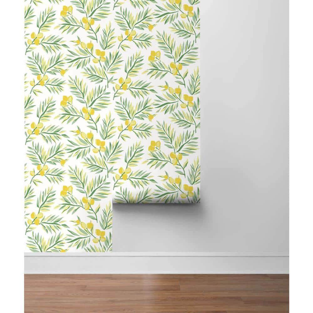 NextWall Lemon Branch Peel and Stick Wallpaper