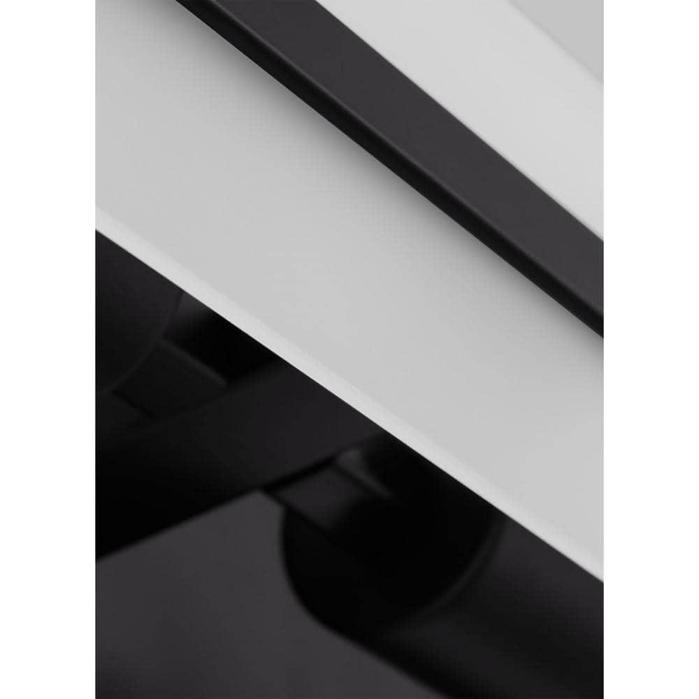 Midnight Black Satin Etched Glass 3-Light Vanity Fixture