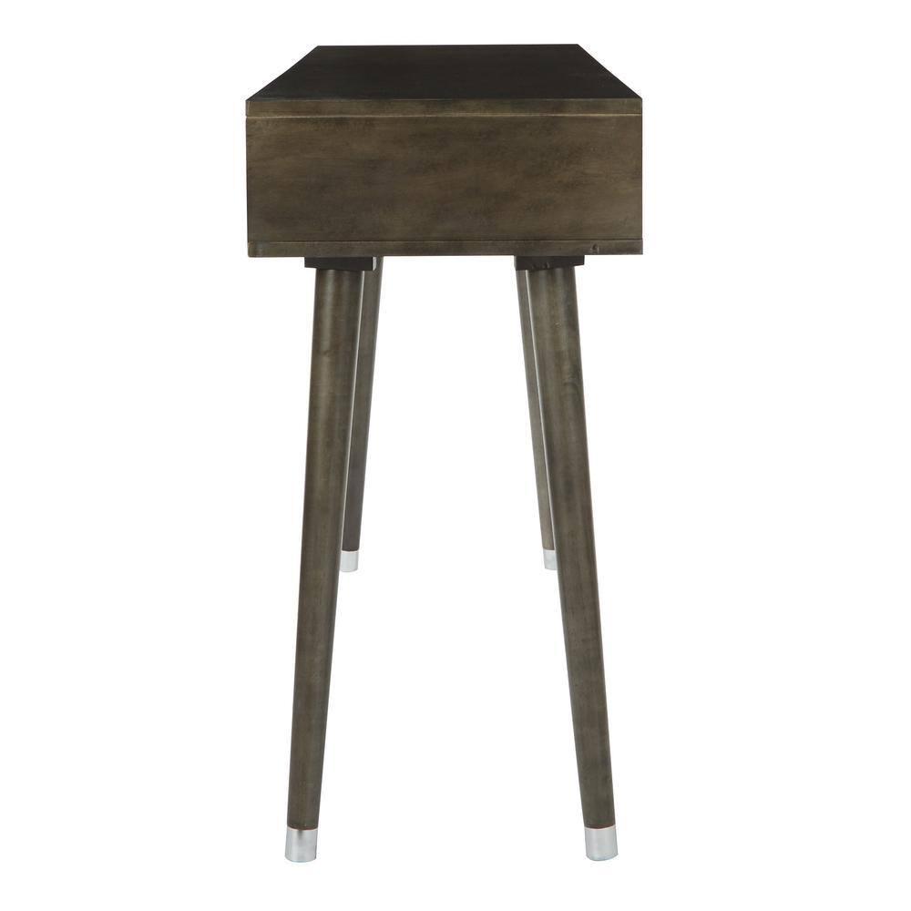 Cupertino 41 in. Dark Gray Standard Rectangle Wood Console Table with Drawers