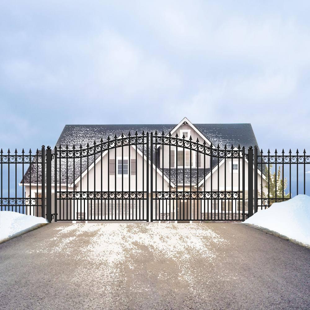 ALEKO Steel Dual Swing Driveway Gate - LONDON Style
