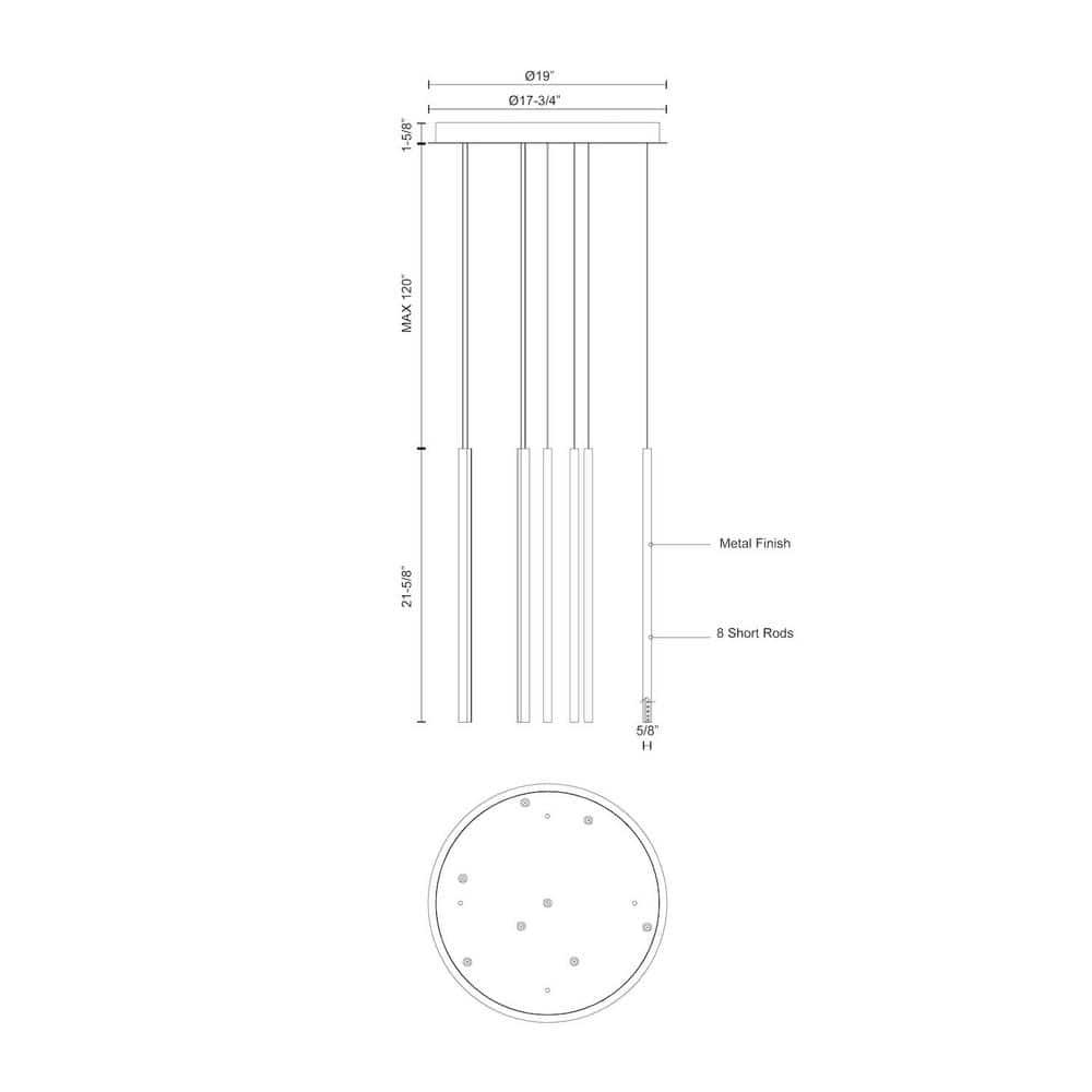 8 - Light LED Cluster Pendant