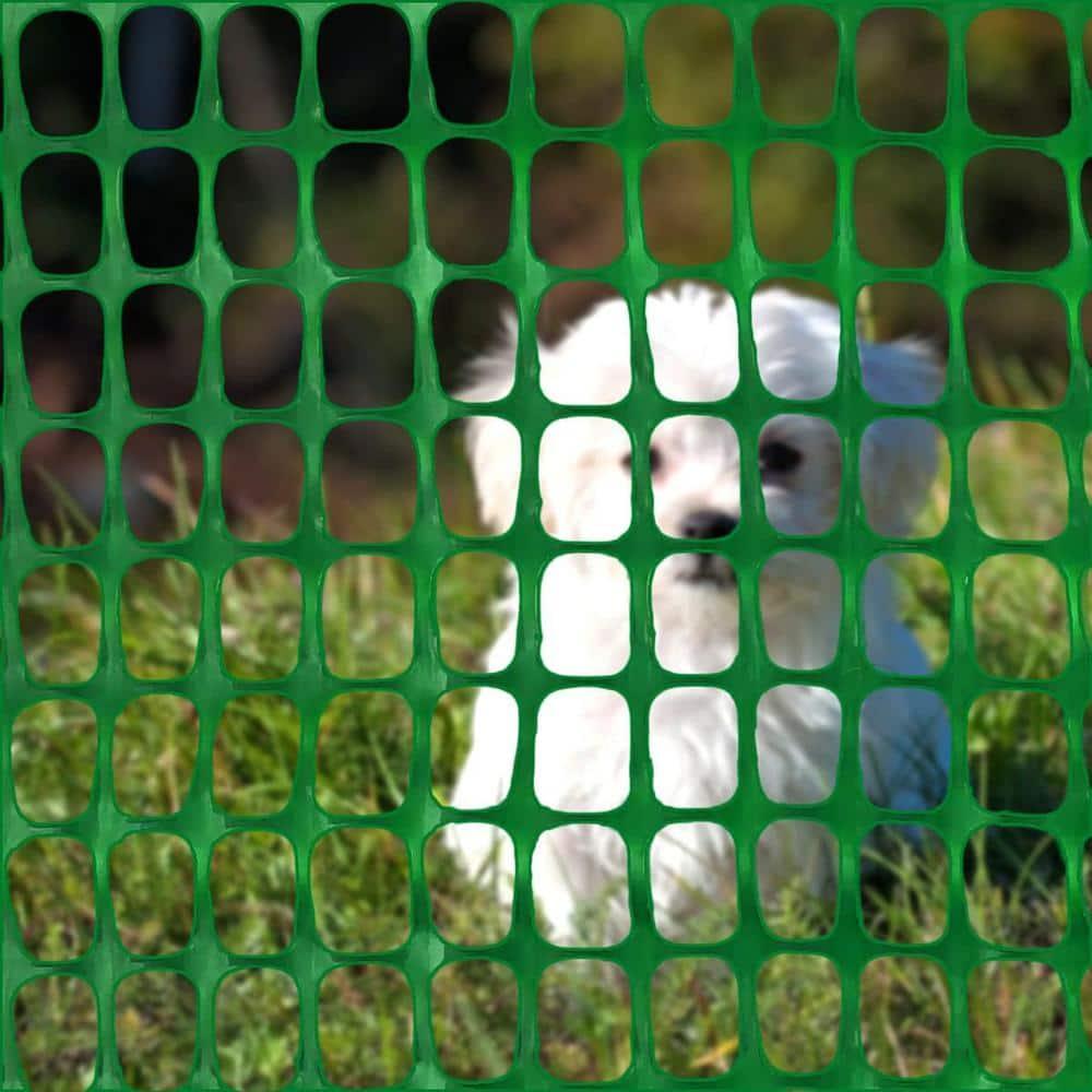 4 ft. x 200 ft., Plastic Mesh Fence 1 Green Roll Barrier Netting, Garden Fencing, 4 ft. Tall and 200 ft. L