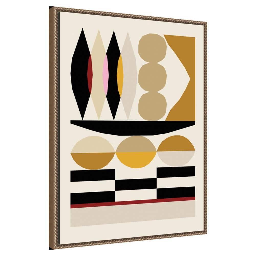 Amanti Art Abstract composition 25 by Nktn Canvas Wall Art Print Framed 23 x 30-in.