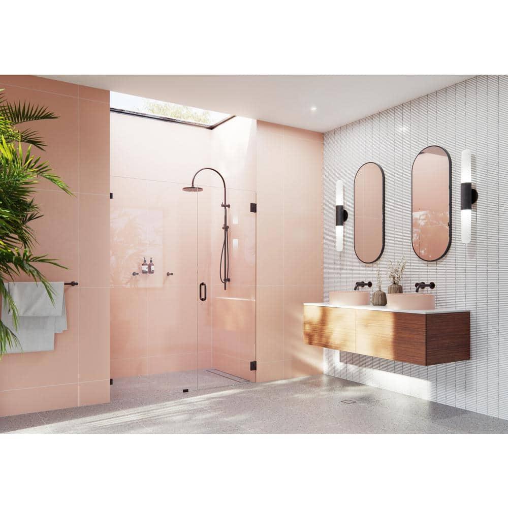 58 in. x 78 in. Fully Frameless Wall Hinge Shower Door