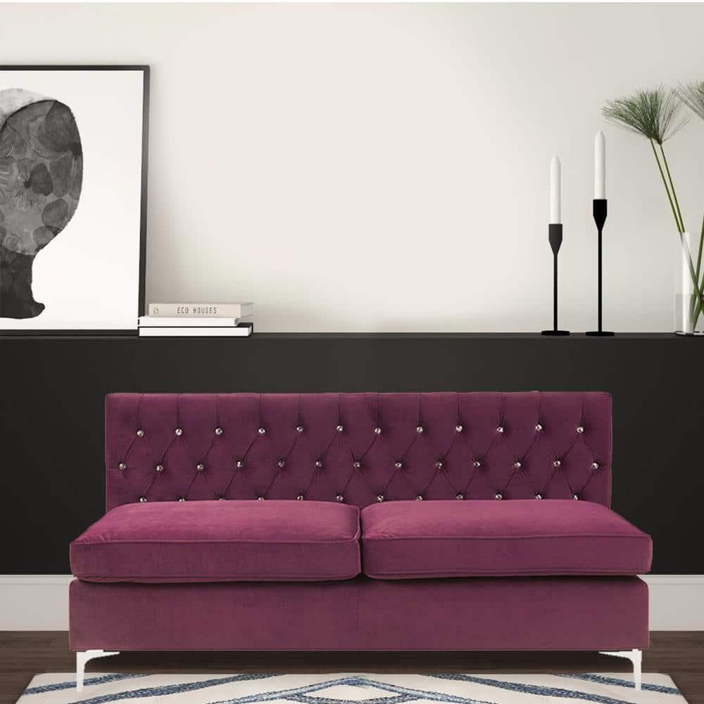 ACME Jaszira Armless Modular Sofa in Burgundy