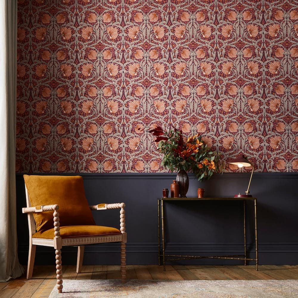William Morris at Home Pimpernel Plum Wallpaper