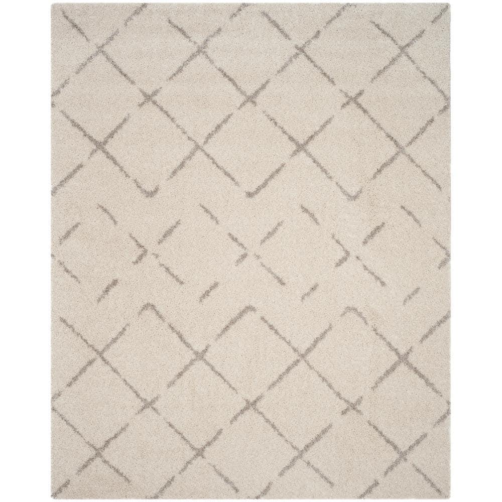Arizona Shag ASG743 Power Loomed Indoor Area Rug - Ivory/Beige - 8'x10' - Safavieh