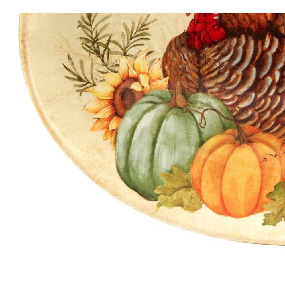 Harvest Splash Certified International Autumn Fields Oval Turkey Platter
