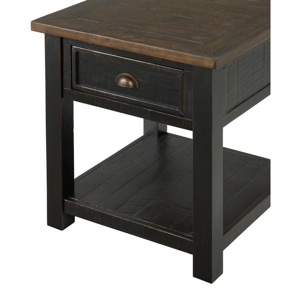Martin Svensson Home Monterey End Table, Black and Brown