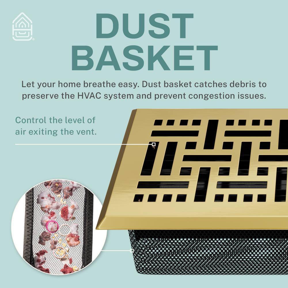 Home Intuition Basketweave Floor Vent Cover Register With Mesh Net