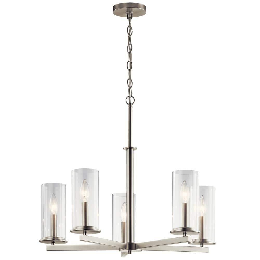 Kichler Lighting Crosby 5 - Light Chandelier in  Brushed Nickel