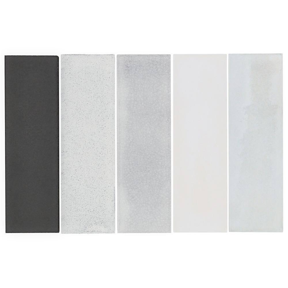 Groovy Blend 2" x 8" Glossy Lava Stone Subway Wall Tile (3.88 Sq. Ft. / Case)