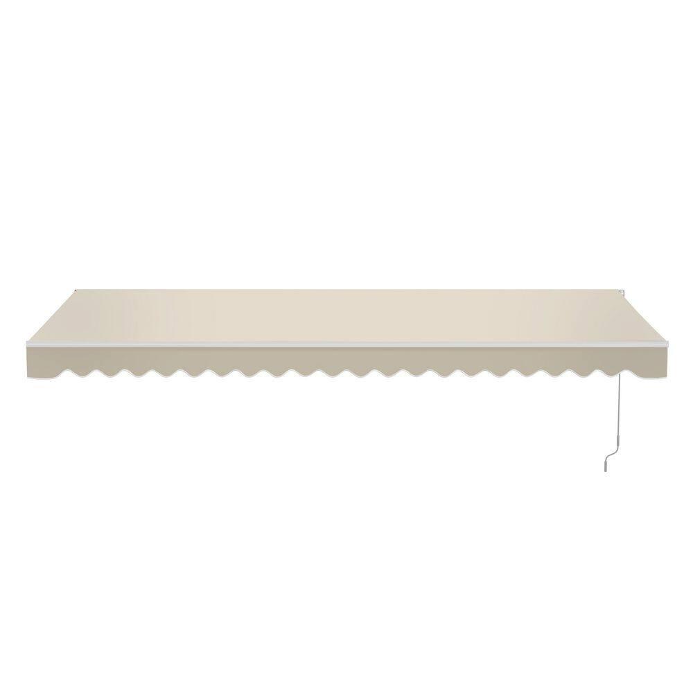Motorized Retractable White Frame Patio Awning