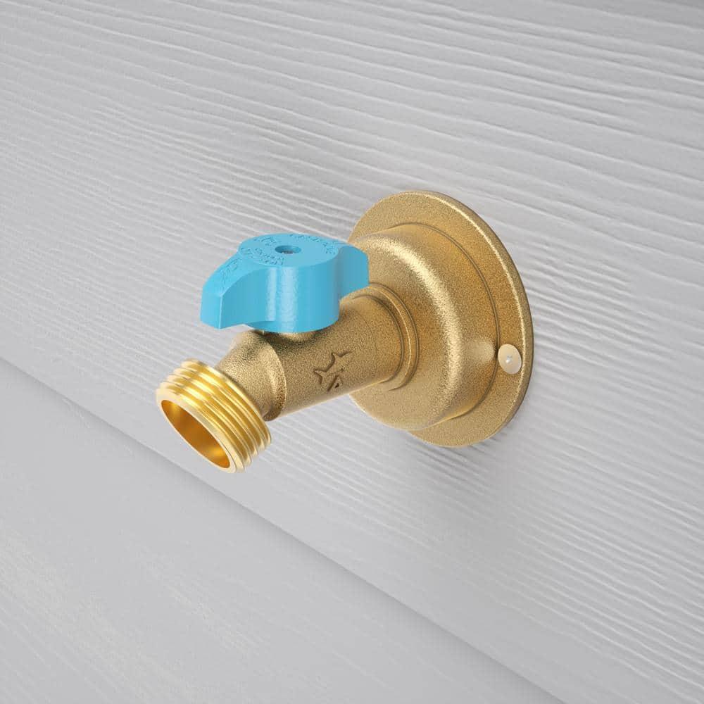 SharkBite No Kink 1/2 in. MHT X 3/4 in. MHT Anti-Siphon Brass Hose Bibb