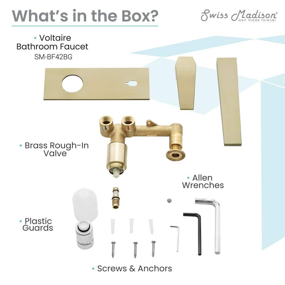 Voltaire Single-Handle, Wall-Mount, Bathroom Faucet