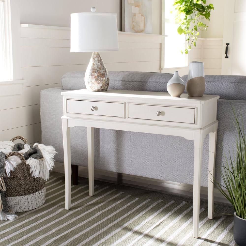 Opal 2 Drawer Console Table - CNS5726A - Off-White - Safavieh