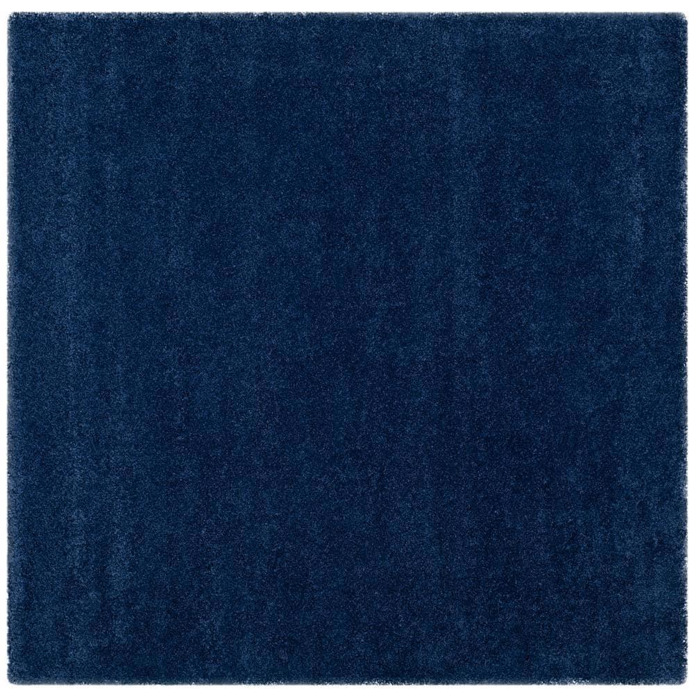 Milan Shag SG180 Power Loomed Indoor Area Rug - Navy - 7'x7' - Safavieh