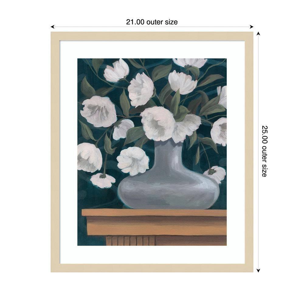 Amanti Art 21"x25" Snowball Posies II by Grace Popp Wood Framed Wall Art Print