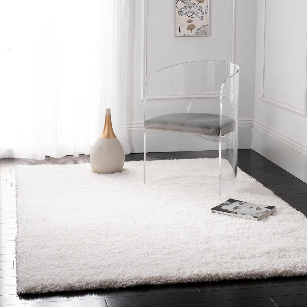 Shag SG151 Power Loomed Indoor Accent Rug - White - 3'x5' - Safavieh.