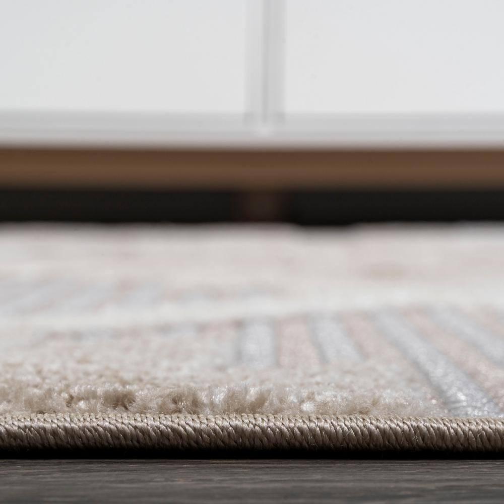 3'x5' Sumak High-Low Pile Neutral Diamond Kilim Indoor/Outdoor Area Rug, Beige/Gray - JONATHAN Y