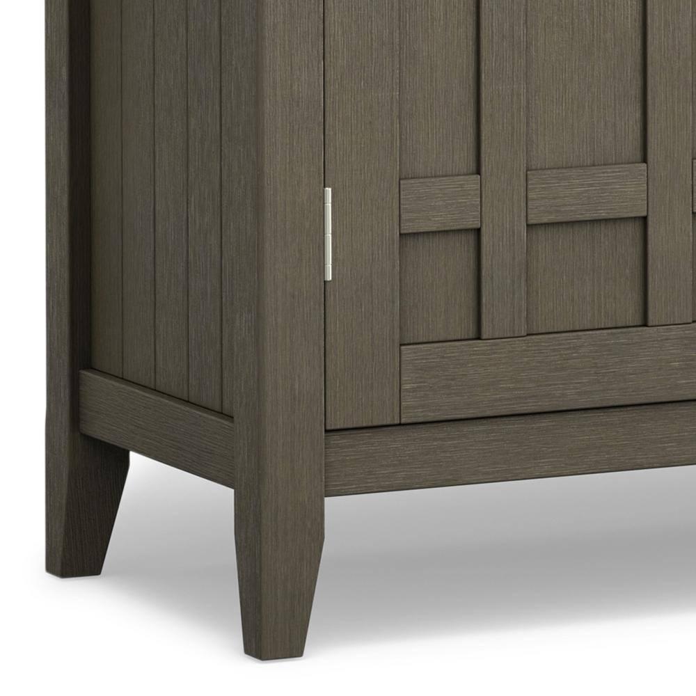 Simpli Home Bedford 54"W Solid Wood Sideboard Buffet and Wine Rack, 2 Drawers, and 2 Cabinets