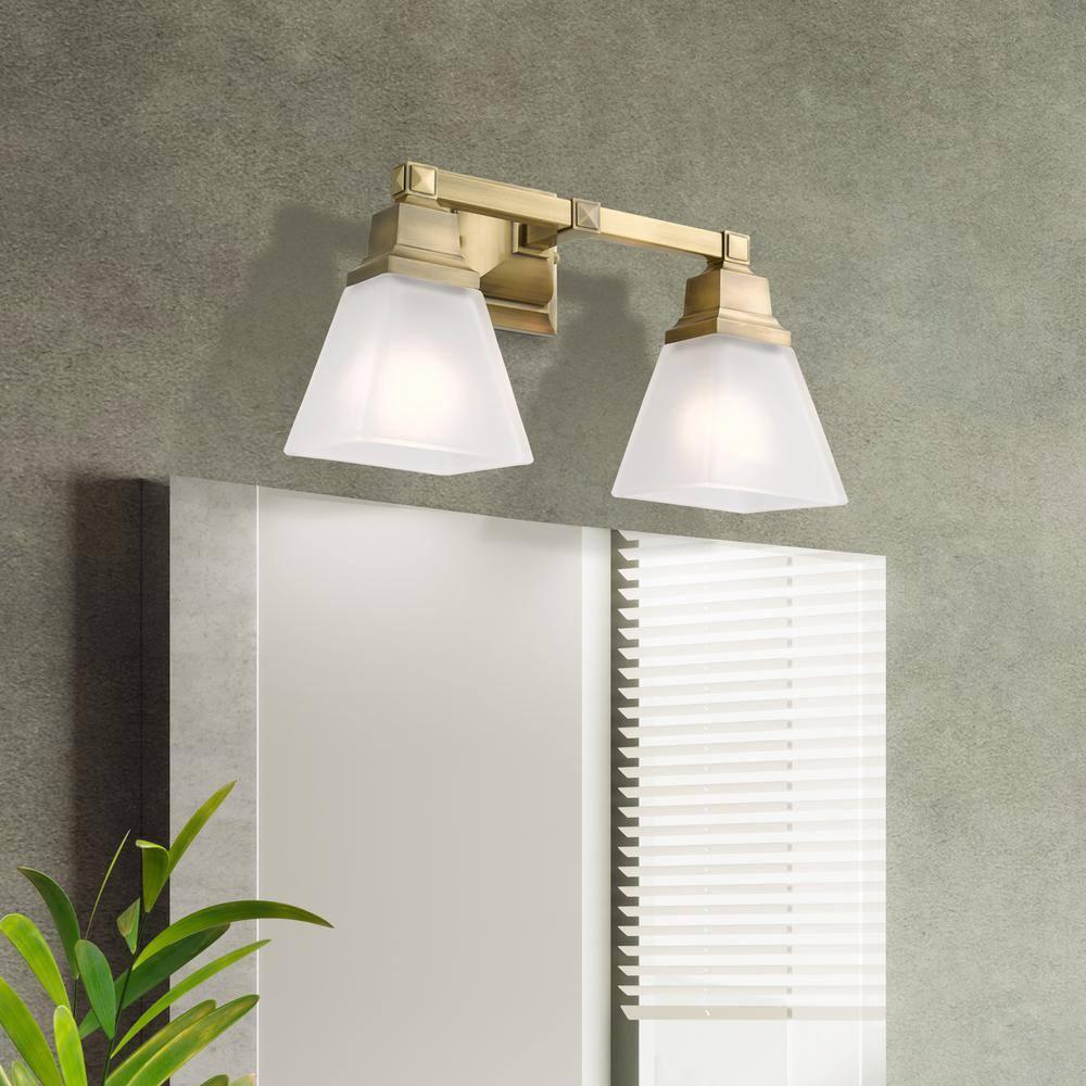 Livex Lighting Mission 2 - Light Vanity in  Antique Brass