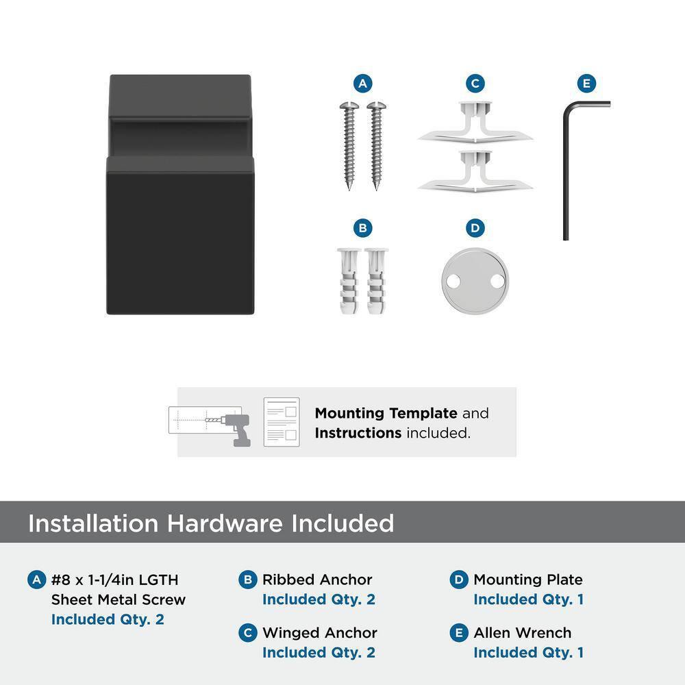 Amerock Monument Matte Black Single Prong Robe Hook