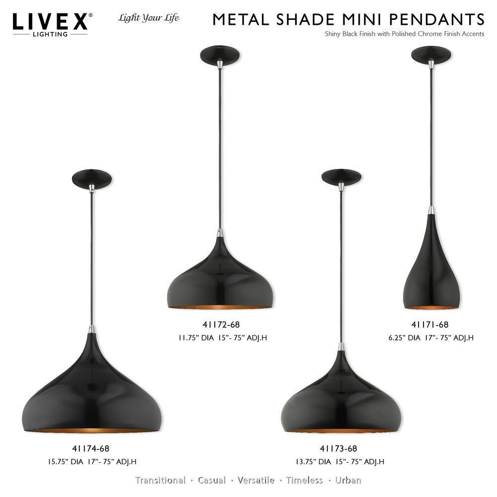 Schultz Single Light Metal Dimmable Pendant