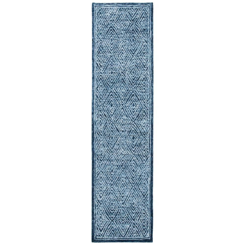 Capri CPR217 Hand Tufted Runner Rug - Navy - 2'3"x9' - Safavieh.