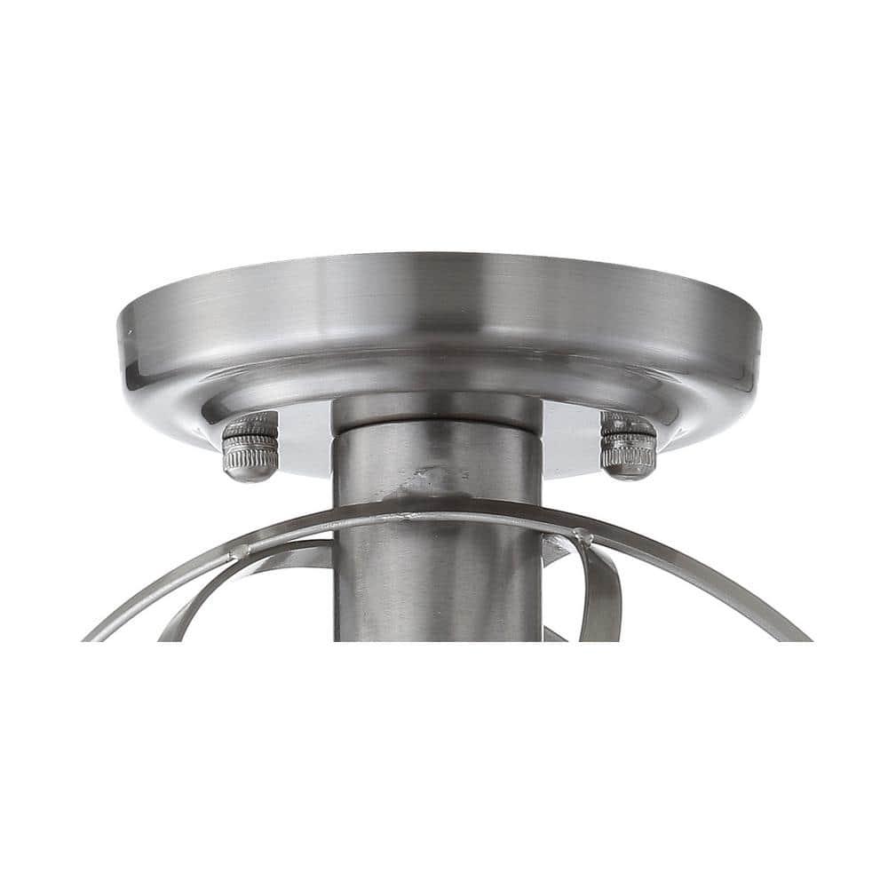 Alba 8.5" Metal Orb LED Flush Mount, Nickel