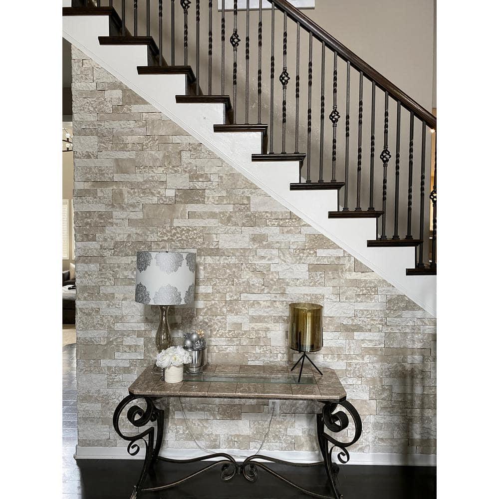 AirStone Primary Stones: Birch Bluff Color Blend, Manufactured Stone Wall Covering, Indoor & Outdoor Home Décor